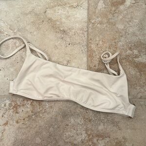 L space white bikini top